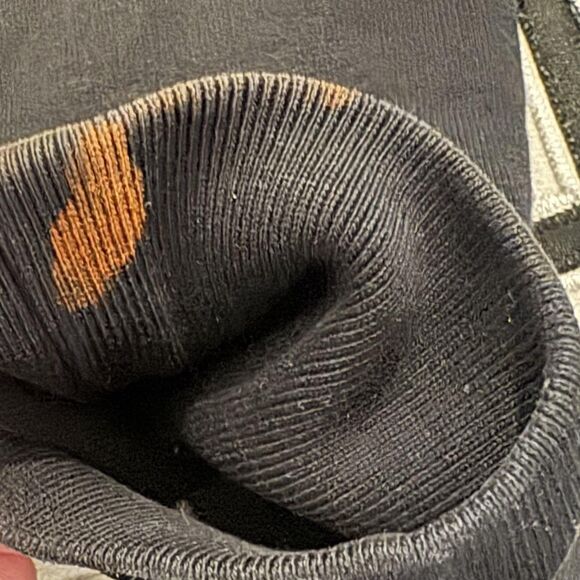 Supreme Hoodie Mens Medium Black White Diagonal Stripe Pullover Spell Out Logo - Picture 7 of 15